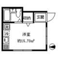 コーポ新宿 １０２ ワンルームの間取り図