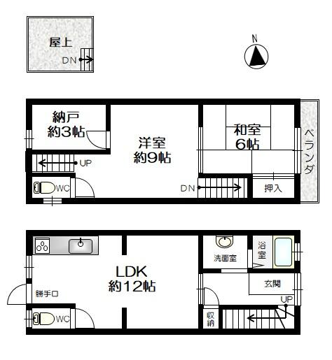 Hiyodorigoe-cho, Hyogo-ku, Kobe City (Minatogawa Station) 2-story building, 2SLDK &mdash; photo 1