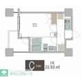 エルプレイス東神奈川 ５０３ １Kの間取り図