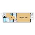 吹田市 原町４丁目（岸辺駅） 2階 １Kの間取り図