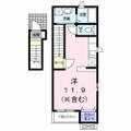 アルコバレーノ 2階 ワンルームの間取り図