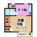 渋谷区 笹塚２丁目（笹塚駅） 3階 １Kの間取り図