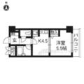 京都市下京区 上長福寺町（大宮駅） 6階 １Kの間取り図