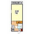 コーポ新生　１　 ２０３ １Kの間取り図