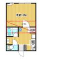 アンテロープ旭川 2階 １Kの間取り図
