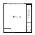 高輪アパート 2階 ワンルームの間取り図