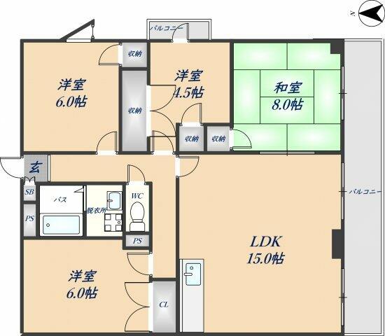 アットホーム ロヴェール山手 ８０３ ４ｌｄｋ 提供元 賃貸 売買のクラスモ瓢箪山店 株 ｒリビングカンパニー 東大阪市の賃貸マンション