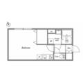 ＬＥＧＡＬＡＮＤ市谷薬王寺 2階 ワンルームの間取り図