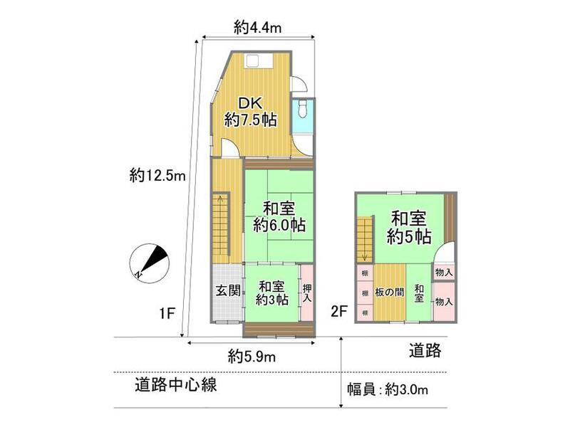 3-chome, Higashi-shiriike-cho, Nagata-ku, Kobe-shi, Kobe (Karimo Sta.) 2F 3DK

1,000,000 yen