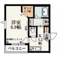 渋谷区 千駄ヶ谷２丁目（千駄ケ谷駅） 3階 １SKの間取り図