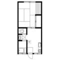 廣田荘 207 １Kの間取り図