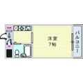 西宮市 深津町（西宮北口駅） 4階 ワンルームの間取り図