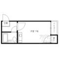 京都市中京区 堺町通六角下る甲屋町（四条駅） 4階 ワンルームの間取り図