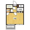熊本市中央区 本荘４丁目 9階 ワンルームの間取り図