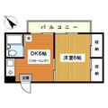 高木ビル 302 １DKの間取り図