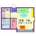 夢のゼロゼロオートロック（ＮＮ） 1階 １Kの間取り図