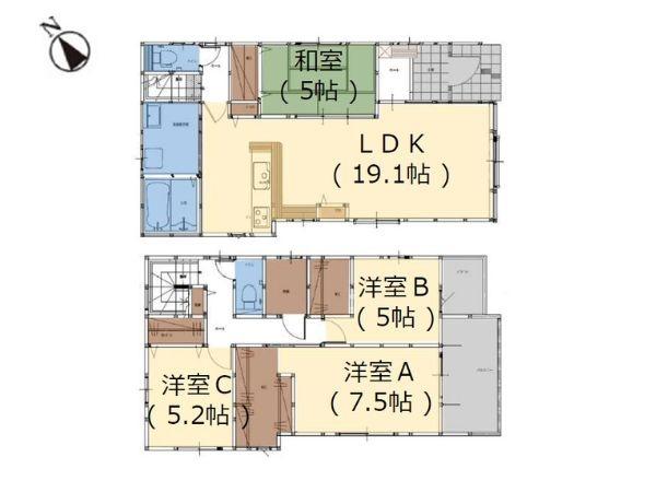 大分市 宗方台西（賀来駅） 2階建 ４ＬＤＫ