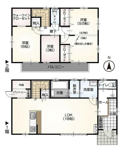 大分市 大字森町（鶴崎駅） 2階建 ４ＬＤＫ