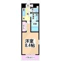 川崎市多摩区 登戸（登戸駅） 3階 １Kの間取り図