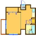 コンド八番館 403 １Kの間取り図