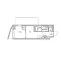 ハーモニーレジデンス新宿河田町 ４０４ １DKの間取り図
