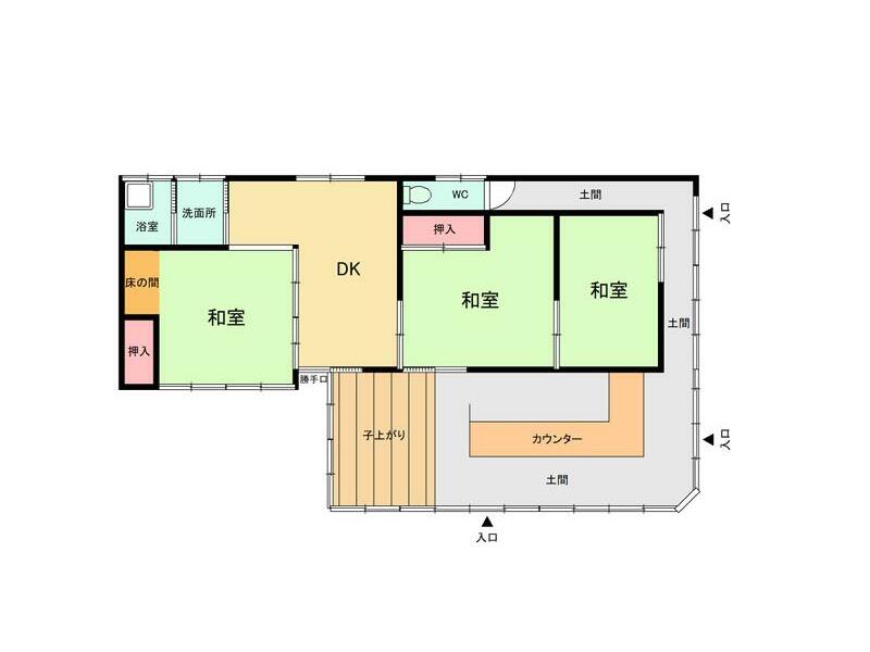Yaizu City, Iwashi Island (Yaizu Station) single-story building 3DK