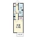 平塚市 北金目（東海大学前駅） 1階 １Kの間取り図