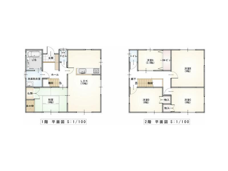 Hita City, Oaza Kawashita (Yoake Station) 2-story 4SLDK