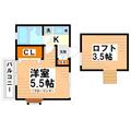 世田谷区 大原１丁目（代田橋駅） 2階 １SKの間取り図