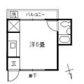 新宿区 四谷坂町（四ツ谷駅） 2階 １Kの間取り図