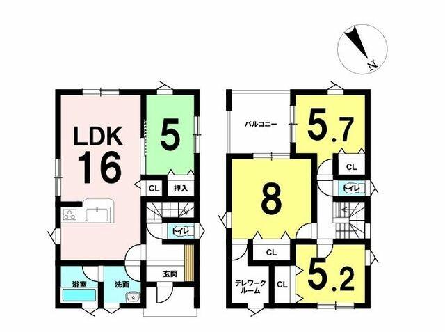 大分市 大在浜２丁目（大在駅） 2階建 ４ＳＬＤＫ