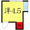 ゆたか荘 ２０５ ワンルームの間取り図