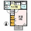 トリアノン文京 ２０２ １Kの間取り図