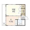 サンシャトウ白島 3階 １DKの間取り図