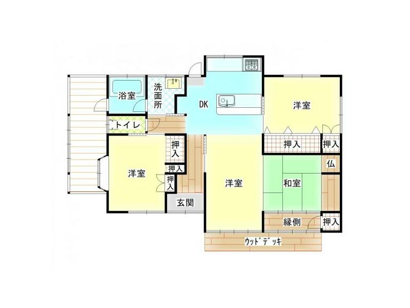 Miyakonojo City, Yamada Town, Yamada (Tanigashira Station) Single-story building 3DK