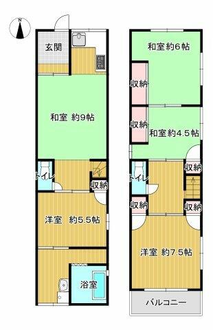 Miyakojima-ku, Osaka City, Miyakojima-Kitadori 2-chome (Miyakojima Station) 2-story building, 5K &mdash; photo 1