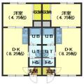 ピュアパレス昭和 ３０２ １DKの間取り図