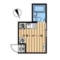 新宿区 富久町（東新宿駅） 2階 ワンルームの間取り図