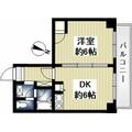 グラン・ピア京町堀 ５０３ １DKの間取り図