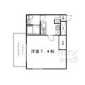 京都市右京区 西院小米町（西院駅） B1階 １Kの間取り図