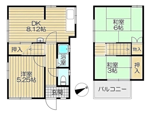 Kobe City, Tarumi Ward, Maikozaka 3-chome (Maiko Station), 2-story building, 3DK &mdash; photo 1