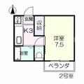 Ｋ－プレイス １０２ １Kの間取り図