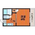 パークプレイス西川原Ⅰ・Ⅱ号棟 1階 １Kの間取り図