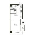 広島市中区 小町（中電前駅） 5階 １DKの間取り図