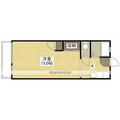 木村ビル ４０３ ワンルームの間取り図