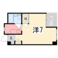 姫路市 西中島（野里駅） 7階 １Kの間取り図