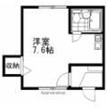 コーポ前田 ２０３ ワンルームの間取り図