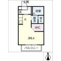 プリベール鶴舞 1階 １Kの間取り図