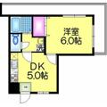 葛岡第二マンション ３０１ １DKの間取り図