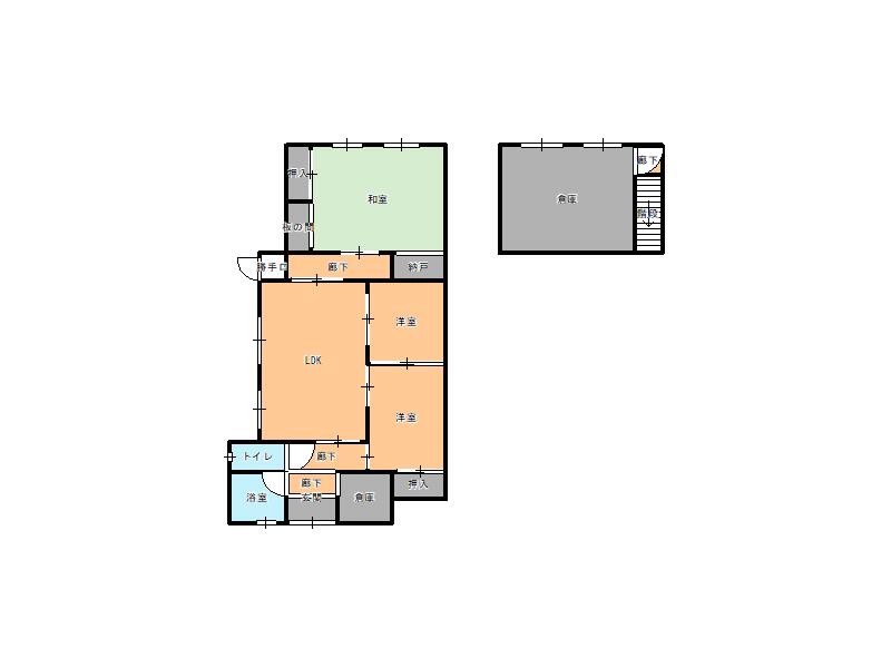 Kitakyushu City Moji Ward Oaza Hata Single-story building 3LDK